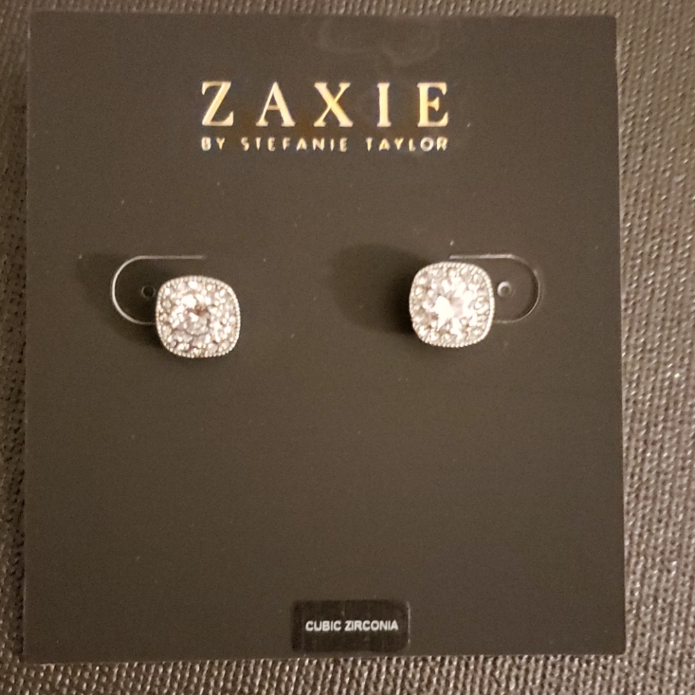 Zaxie halo stud earrings